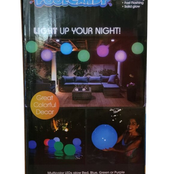 ✅ PoolCandy Illuminated LED Beach Ball – NEW in Box - Picture 2 of 3